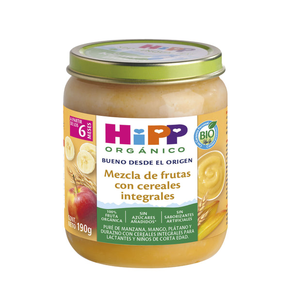 HiPP - Papilla Orgánica de Mix de Frutas con Cereales Integrales